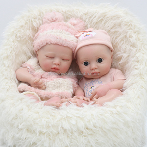 Poupées de bébé Reborn en Silicone, corps entier, jumeaux, garçon et fille, 13 pouces, véritable poupée de bébé, doux au toucher - Product Image 2