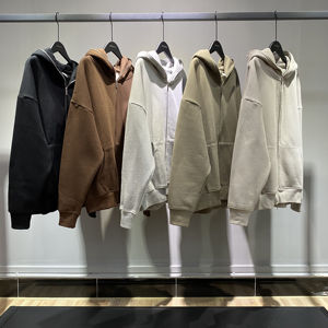 Qualité supérieure Hommes Full Face Hoodie Heavyweight Cotton Fleece Puffy Hoody Imperméable Strass Surdimensionné En Vrac En Gros - Product Image 2