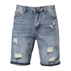 Nouveaux shorts en jean décontractés pour hommes, tendance estivale, extensibles, bleu, noir, shorts en jean, streetwear, vêtements de mode pour hommes, shorts en jean - Product Image 1