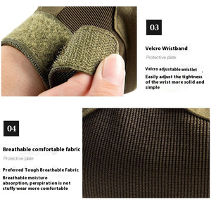 Gants respirants demi-doigts antidérapants de haute qualité pour hommes pour les entraînements d'été en plein air sans impact avec poignées - Product Image 3