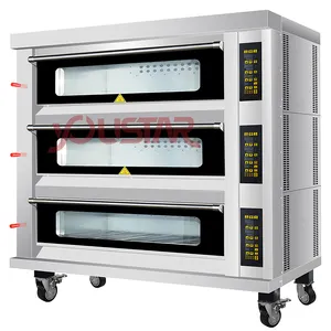 Luxury Deck Oven For Bakery With 2/4/6/9 Trays Electrical Commercial Kitchen Baking Equipment