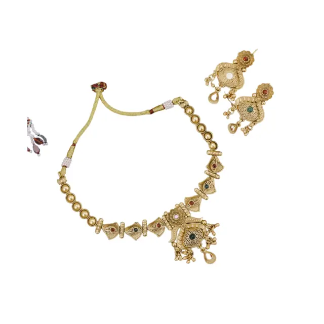 Set perhiasan kalung penjualan TERBAIK DENGAN anting berkualitas bahan dibuat tampilan modis Set perhiasan oleh eksportir
