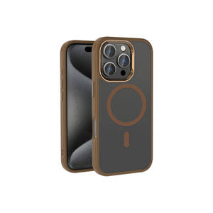 Coque de protection Netzy Shiny Rose Brown SAFA Kost pour Apple iPhone 16 Pro compatible MagSafe en silicone anti-traces de doigts - Product Image 1