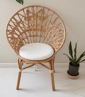 Chaise élégante en rotin et rotin fabriqués à la main avec un design tissé naturel-Parfait pour une utilisation intérieure et extérieure