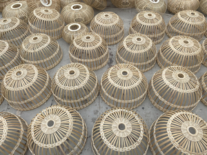 โคมไฟระย้าหวายไม้ไผ่ธรรมชาติสไตล์จีนโบราณโป๊ะไฟติดเพดานดีไซน์สำหรับช่างฝีมือในร่ม - Product Image 6