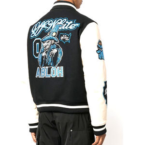 Color negro Cómodo Calidad portátil Diseño único Producto Premium Chaqueta universitaria a prueba de viento personalizada Vintage para hombre - Product Image 2