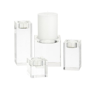 Juego de tres portavelas acrílicos de calidad exclusiva para decoración del hogar y bodas. - Product Image 6