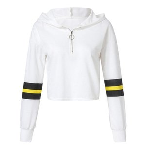 Sudaderas de alta calidad Sudadera con capucha para mujer Nuevo estilo OEM ODM Casual Logotipo personalizado Impresión Crop Top Sudadera con capucha - Product Image 4