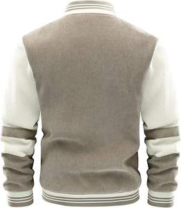 Chaqueta universitaria con letras bordadas y logotipo personalizado de calidad superior para hombre, lona fina para primavera - Product Image 2