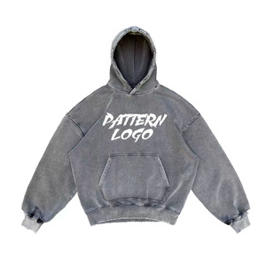 Veste de travail en coton mélangé lourd délavé sur mesure avec sweat à capuche doublé vintage pour travailleur disponible au prix d'usine - Product Image 5