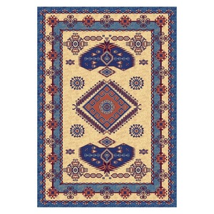 Tapis de salon en chenille antidérapant, imprimé numériquement, style oriental traditionnel, couleur terre cuite dorée, lavable en machine, vente en gros - RUGS DEPOT LXDP-0324 - Product Image 1