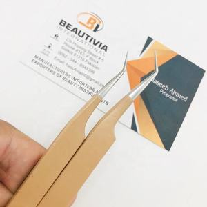 Herramienta de extensiones de pestañas de etiqueta privada personalizable profesional pinzas de acero inoxidable sostenibles punta puntiaguda de agarre fuerte - Product Image 4