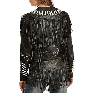 Qualité Prix Premium Qualité Conception Personnalisée Taille Adulte Femmes Veste À Franges Veste Western femmes Dames Veste En Cuir Pour Femmes - Product Image 3