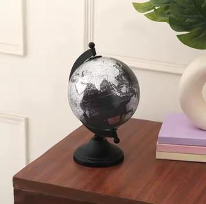 Globe mondial en métal rotatif Art déco Design pour salle d'étude/bureau décor de bureau cadeau pour les amoureux de la géographie amateurs de voyage mariage - Product Image 6