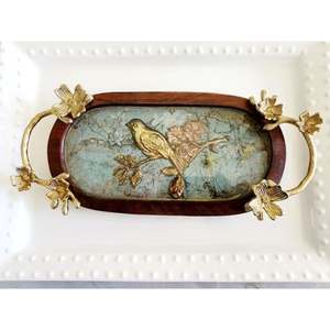 Nouveau plateau de service en résine de conception antique faite à la main pièce unique pour les portions de dîner de restaurants et d'hôtels plats - Product Image 2