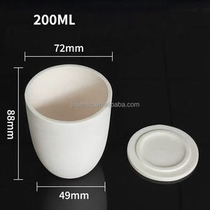 Abgedecktes bogenförmiges Labor Hoch temperatur beständiger 1700 ℃ Celsius Aluminiumoxid-Keramik tiegel - Product Image 3