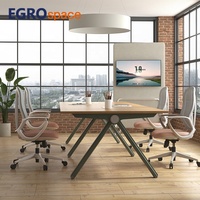 EGROspace Mobilier Professionnel – Bureau de Réunion Modulaire Minimaliste avec Pieds Métalliques pour Formation et Conférence