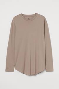 Recién llegado, camiseta de manga larga para hombre, 100% de algodón, cuello redondo, ajuste relajado, secado rápido, transpirable y sostenible, patrón sólido - Product Image 6