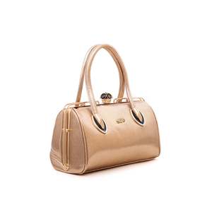 Lujoso bolso de mano de champán P35840 para niñas, bolso de mano con marco de diamantes de imitación, bolso de cuentas con cadena de cuero genuino, informal elegante - Product Image 2