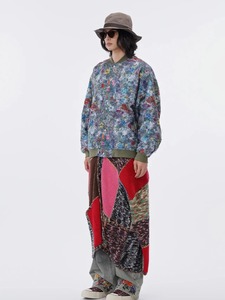 Veste d'automne-hiver pour hommes et femmes, imprimé jacquard, coupe ample de baseball, faite à la main avec du tissu de toile de laine spécial, design plancton pour hommes - Product Image 3