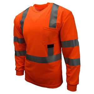 T-shirt de sécurité réfléchissant haute visibilité personnalisé, uniforme de travail de construction haute visibilité avec poche, manches courtes, fabricant - Product Image 1