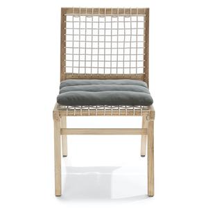 Teaka en teck massif de haute qualité avec rotin synthétique et coussin pour l'intérieur ou l'extérieur - Product Image 2