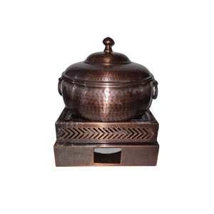 Chauffe-plats de conception merveilleuse pour la maison et les hôtels, plat de service en cuivre antique en vrac - Product Image 4