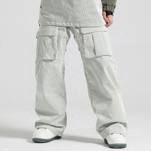 Waterproof Corduroy Ski Pants Men Women Eco-Friendly for <b>Wool</b> Insulation <b>Thermal</b> Baggy Snowboarding Pants Winter Snow - Product Image 2
