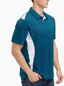 2025 hommes luxe quart fermeture éclair pour Polo personnalisé haute qualité été à manches courtes chaud T-shirt solide tissu toile impression - Product Image 3