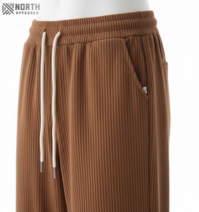 Cuffed Pants Men's Thick Warm Loose Straight Corduroy Wide Leg Sweatpants Draped Knit <b>Trousers</b> Autumn And <b>Winter</b> <b>Winter</b> - Product Image 5