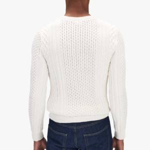 Respirant créateur de mode vêtements pull décontracté à manches longues pull pull hommes tricoté col haut hommes chandails - Product Image 3