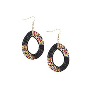 Boucles d'oreilles créoles colorées plaquées or pour femmes - Formes et tailles variées de haute qualité pour fiançailles, mariages, fêtes ou cadeaux - Product Image 2