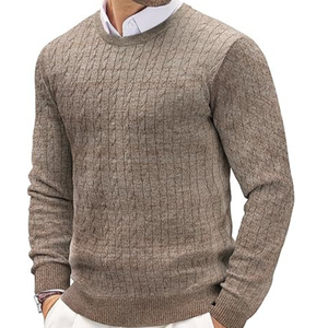 Ropa de punto a la moda para hombre, suéter de punto para hombre, algodón, OEM, venta al por mayor, proveedor de fábrica - Product Image 2