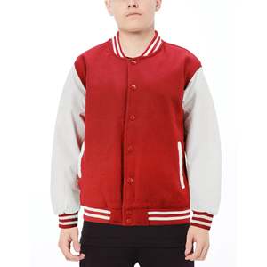 Customizable High Quality Men's Varsity Jackets Classic Button Fleece Ribbed Collar Winter OEM High-Breathable <b>Stand</b> Out Jacket - Product Image 2