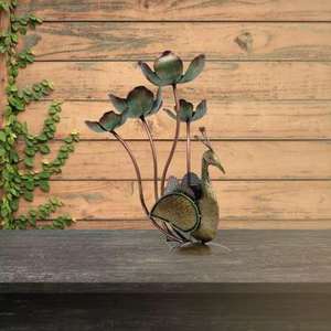 Support de bougie chauffe-plat multi-tasses en fer forgé motif paon et lotus, fait main, durable, pour festivals, Diwali, mariages, cadeaux d'entreprise, décoration intérieure, vente en gros - Product Image 4