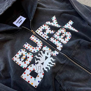 Add Some Spark to Your Style with Cotton <b>Blended</b> Best Fit and Shiny Fit Rhinestone Hoodie Crystal Detail Shine Rhinestone Hoodie - Product Image 2