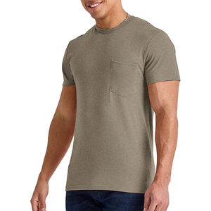 Camisetas de media manga impresas personalizadas de alta calidad para hombre, camiseta transpirable de tela de punto de algodón de fabricante al por mayor para hombre - Product Image 4