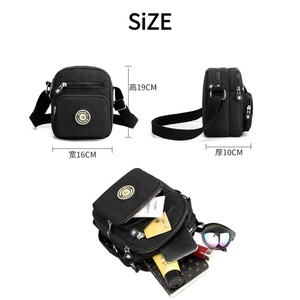 Women's Vintage Fashion Crossbody <strong>Bag</strong> Mini Multi-Pocket Nylon Waterproof Candy Casual Small <strong>Bag</strong> Mobile Phone Features 8 Colors - Product Image 2