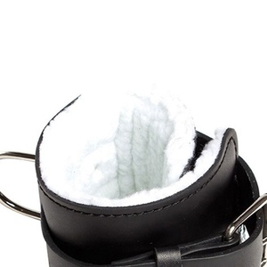 ขอแนะนำสายรัดข้อเท้าสำหรับยิมสีดำเบาะหนังอุปกรณ์ออกกำลังกายยิมฟิตเนสใหม่สายรัดข้อเท้าหนัง - Product Image 2