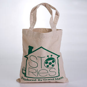 Vente en gros de sac fourre-tout en toile 100% coton imprimé de logo personnalisé avec poignée noire motif de lettre réutilisable pour les courses quotidiennes - Product Image 4