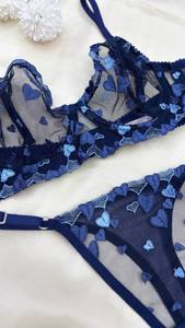 Custom <b>Sexy</b> Breathable Half Cup Applique Push-Up Bikini Lace Lingerie <b>Set</b> Made in Turkey for Wholesale Women's Underwear Opt133 - Product Image 4