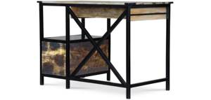 Retro Industrial Style Solid Mango Wood and Metal <b>Office</b> <b>Desk</b> Modern <b>Office</b> Wooden Staff Table Executive Working Table - Product Image 5