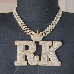 Pendentifs Breloques Papillons Multicolores en Moissanite Tailles Assorties, Plaqué Rhodium, Argent Sterling 925, Bijoux Hip Hop de Luxe - Product Image 1