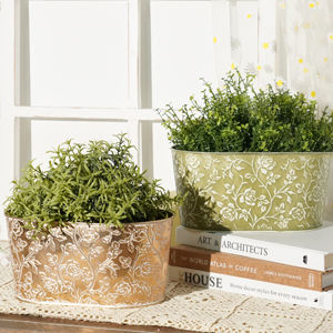 Maceta de metal duradera y elegante perfecta para plantas de interior y exterior Metal redondo exterior grande barato - Product Image 6