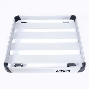 Portaequipajes de Techo de Aluminio Resistente, Capacidad de 100 kg, Cesta de Techo, Portaequipajes - Product Image 1