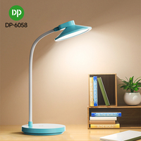 Lampe de table LED rechargeable DP, lampe de bureau, lampe de lecture, batterie grande capacité, flexible, pliable, à intensité variable en continu