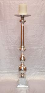 Bougie d'église moderne, pilier, porte-bâton, support de lampe en T décoratif, support de bougie de luxe en métal fantaisie, bougeoir en aluminium - Product Image 2