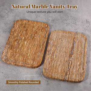 Ceramic Marble <b>Sandstone</b> Single Tier Jewelry & Tableware Organizer 11.8 Inch Bathroom Desk Multifunction Dishwasher Safe - Product Image 4