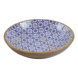 ชามไม้พิมพ์ลายทำด้วยมือชามเสิร์ฟสำหรับตกแต่งบ้านห้องครัวและร้านอาหารดีไซน์ตามสั่ง - Product Image 4