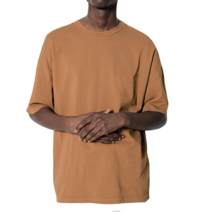 Camisetas de Hombre 100% Algodón, Lisas, Cuello Redondo, Oversize, Casuales, con Diseño de Logotipo Personalizado, Hombros Caídos - Product Image 1
